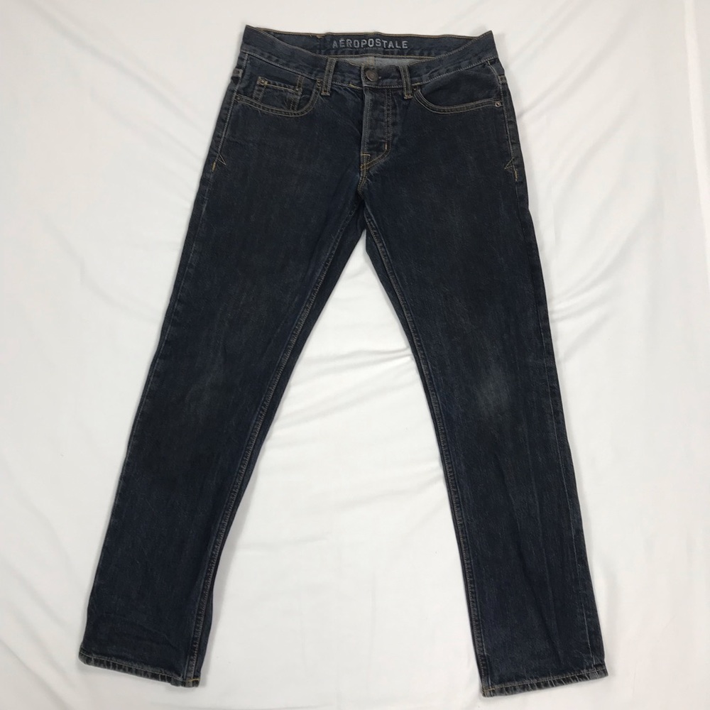 Aeropostale slim straight dark blue jeans 29/30